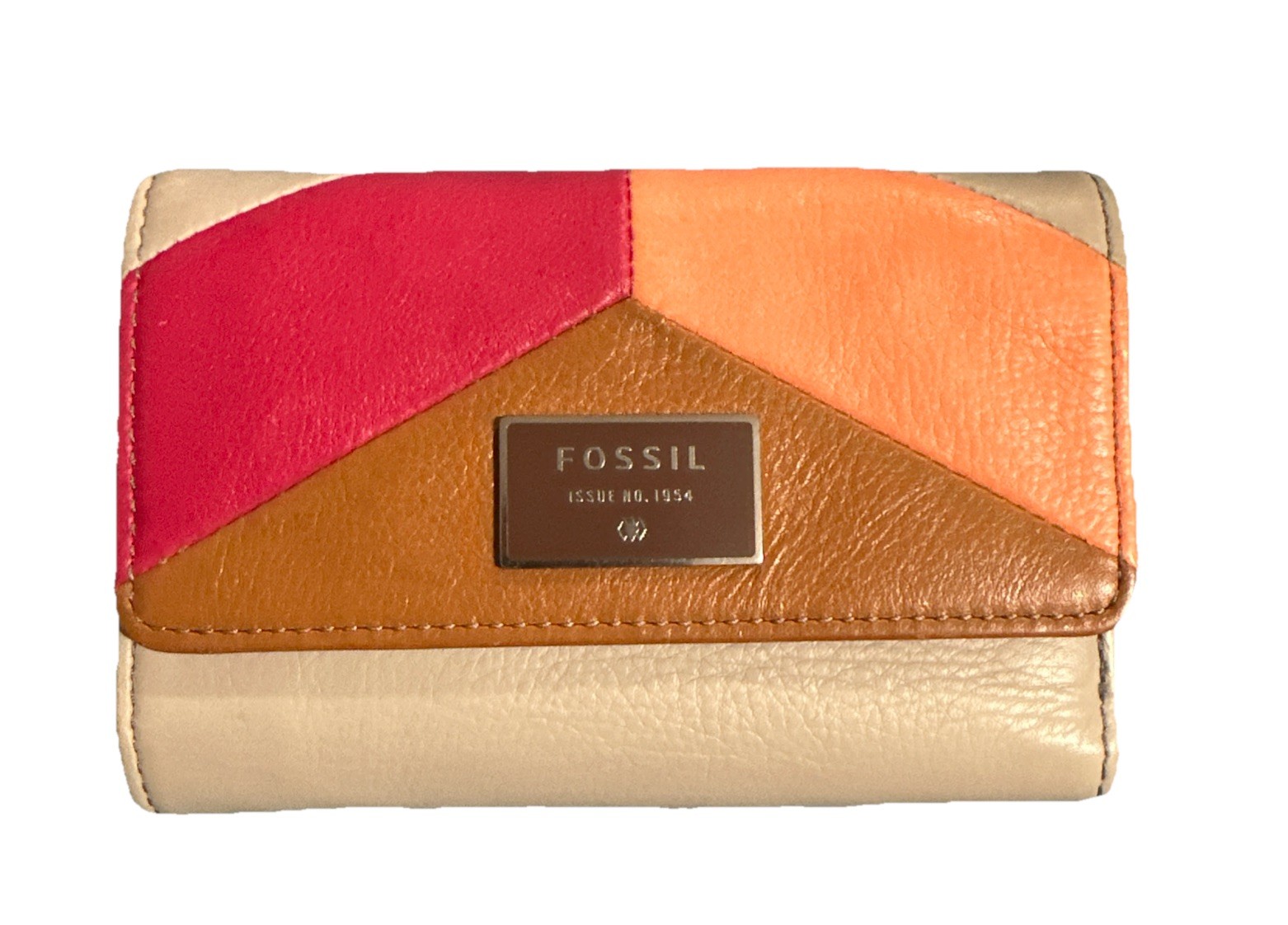 2 Fossil Wallets Dawson Pebbled Leather Green & M… - image 2