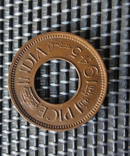 1945 British India 1 Pice Bronze coin Fine Collectable grade