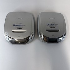 Sony D-F411 Discman ESP2 Groove CD Player  FM/AM Radio Silver Parts Repair Lot