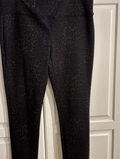 Nicole Miller Leopard Print High-Rise Straight-Leg Patch-Pocket Cropped Pants L