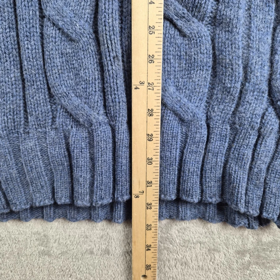 Suéter Timberland Hombres XL Azul Tejido con Cable Mezcla de Lana de Cordero Edición Stratham Exterior Foto 4 de 4