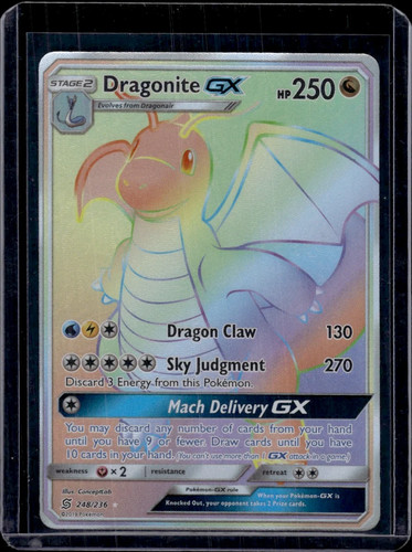Pokemon 2019 Unified Minds Pokemon Dragonite GX FA HR NM