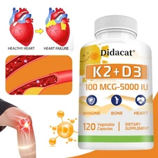 Vitamin D3 + K2 Capsules - Supports Bones And Promotes Calcium Absorption
