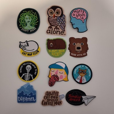 12 patches - various styles & sizes (set 2)