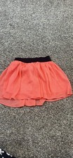 Girls Size M Pink Tulle Tutu Skirt Short Solid Black Elastic Waistband