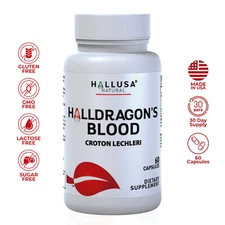 Dragon’s Blood Capsules 1000 mg Croton Lechleri Healing Support Ulcers 60 Caps