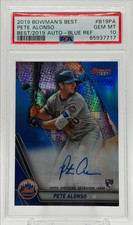 2019 Bowman's Best B19PA Pete Alonso Blue Refractor Auto /150 PSA 10 RC