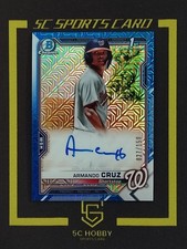 2021 Bowman Chrome 1ST Prospect Blue Mojo Refractor Auto/150 Armando Cruz FCZYX