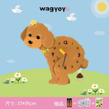 Poodle Pet Dog Wall Clock No Drilling Required Acrylic Ideal Gift Home Decor