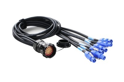 Customizable 3x1.5/3x2.5mm 19Pin Socapex to Powercon True1 Power Cable with Tie
