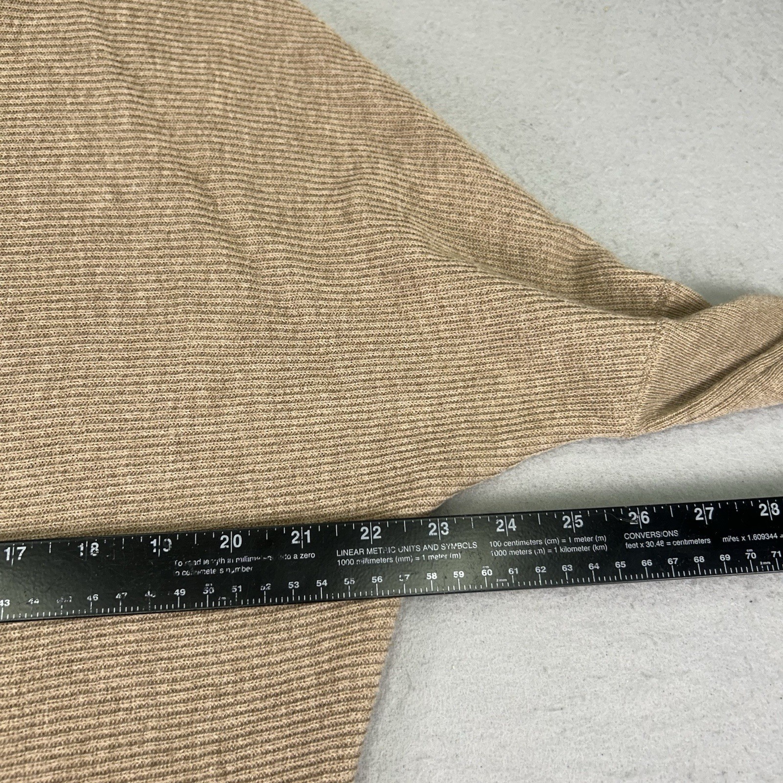 ALLSAINTS Ridley Jumper Sweater Tan Wool Cashmere Women XS Ribbed Mock Neck image 8