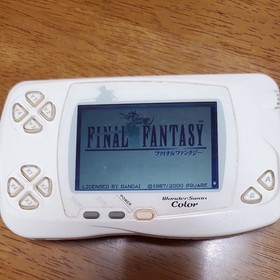 Bandai WonderSwan Color Handheld Console White with Final Fantasy Game Japan