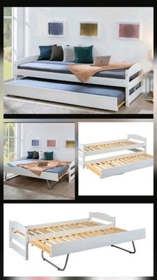2in1 Bett,Sofabett, 2 Liegeflächen+Matratzen 90 x 200 Gästebett Interlink 