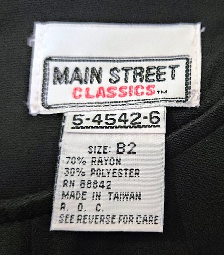 VESTIDO NEGRO ELEGANTE MANGA LARGA MAIN STREET CLASSICS PARA MUJER TALLA 1XL - NUEVO CON ETIQUETAS - Imagen 4 de 5