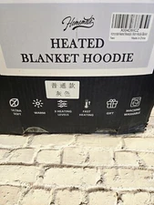 Homemate Heated Blanket Hoodie, NIOP, Sealed, Gray Color, 3 Heat Settings