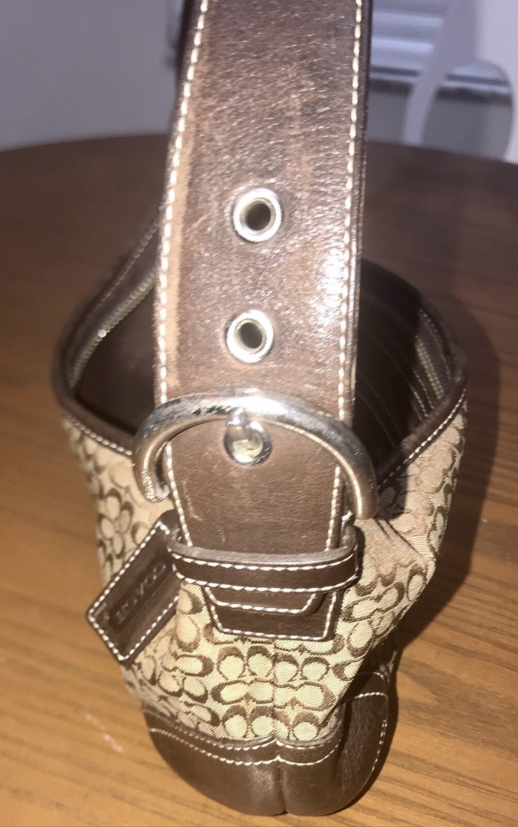 COACH - Brown Signature C, Leather Handbag Purse, C32-6351 COACH - Brown Signature C, Leather Handbag Purse, C32-6351