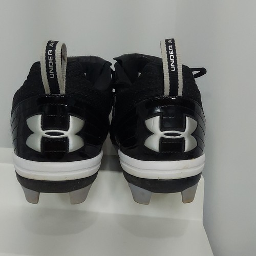 Under Armour Leadoff Cleats Size 11 Molded Spikes Low Top Baseball Black White - Picture 5 of 8