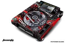 Skin Decal Sticker Wrap for Pioneer CDJ 2000 Turntable DJ Mixer Pro Audio TOXIC