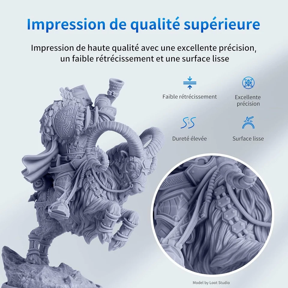 10KG Gris ANYCUBIC Résine Imprimante 3D Standard UV 405nm Imprimante 3D Resin - Photo 4/4
