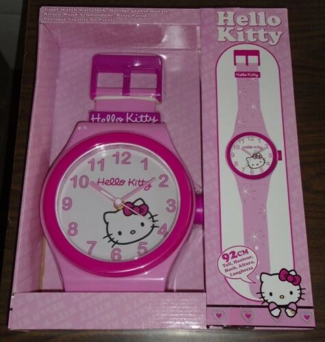 Hello Kitty Giant Watch Wall Clock 92cm Tall Girls Birthday gift Bedroom Zeon - Picture 1 of 1