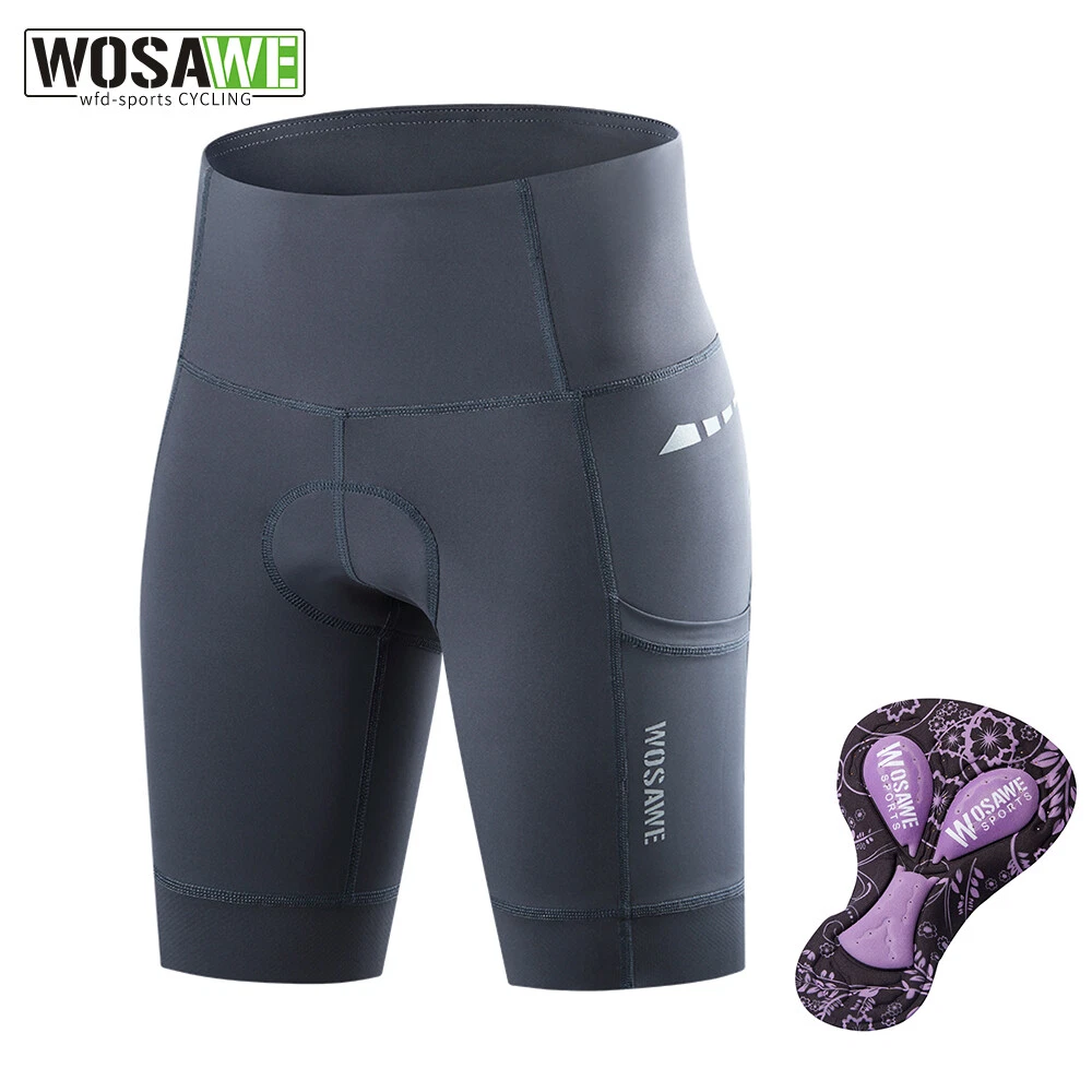 WOSAWE Women Cycling Tights Half Shorts Padded Ladies Bike