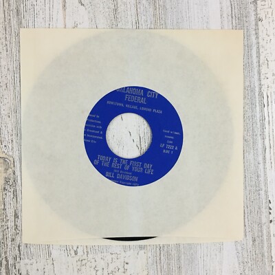 Vtg Today Is The First Day Of The Rest Of Your Life Bill Davidson Record 1972