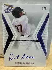 2012 Leaf Ultimate Draft Purple 1/1 Daniel Robertson Signed #BA-DR1 Auto