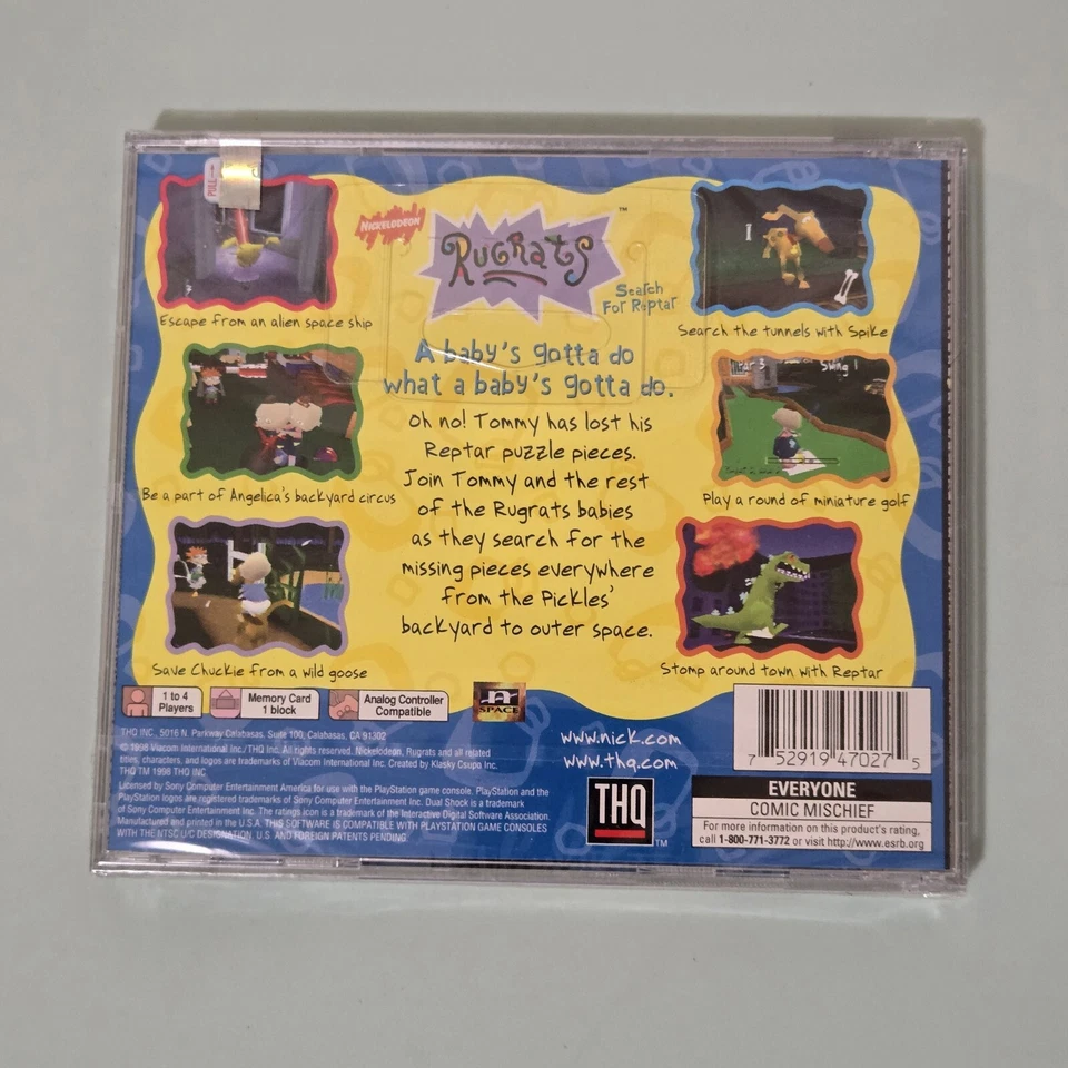 Sony PlayStation 1 PS1 RUGRATS SEARCH FOR REPTAR Game FACTORY SEALED NEW - Image 2 of 4
