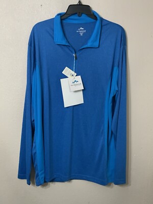 Tri Mountain Performance Xl Shirt Women Blue Ultra Cool Moisture Wicking 