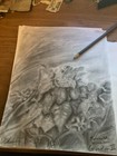 original artwork drawing by Kenneth Winston Gordon Iii , Flowers On The Hil