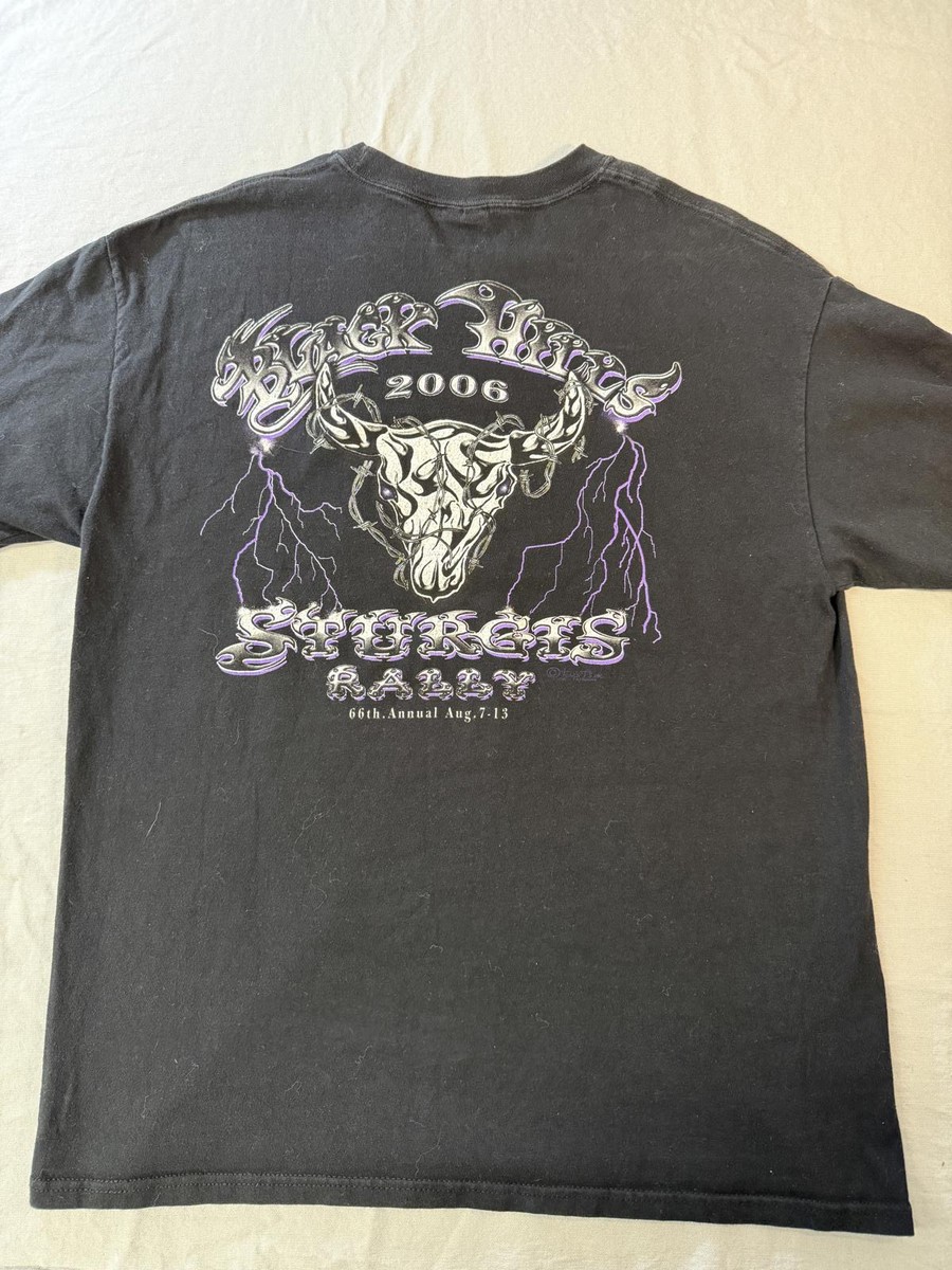 Black Hills Motor Classic T-shirt Sturgis 2006 Lightning- L