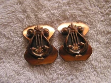 Vintage Copper Clip Earrings 