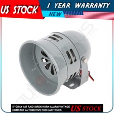 12v Gray Electric Car Truck Motorcycle Driven Air Raid Siren Horn Alarm Loud 50s 12v Gray Electric Car Truck Motorcycle Driven Air Raid Siren Horn Alarm Loud 50s
