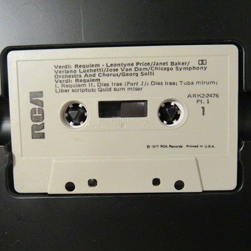 Solti Verdi Requiem, L.Price, J. Baker, V. Luchetti J. Van Dam, Text, Cassettes - Picture 5 of 12