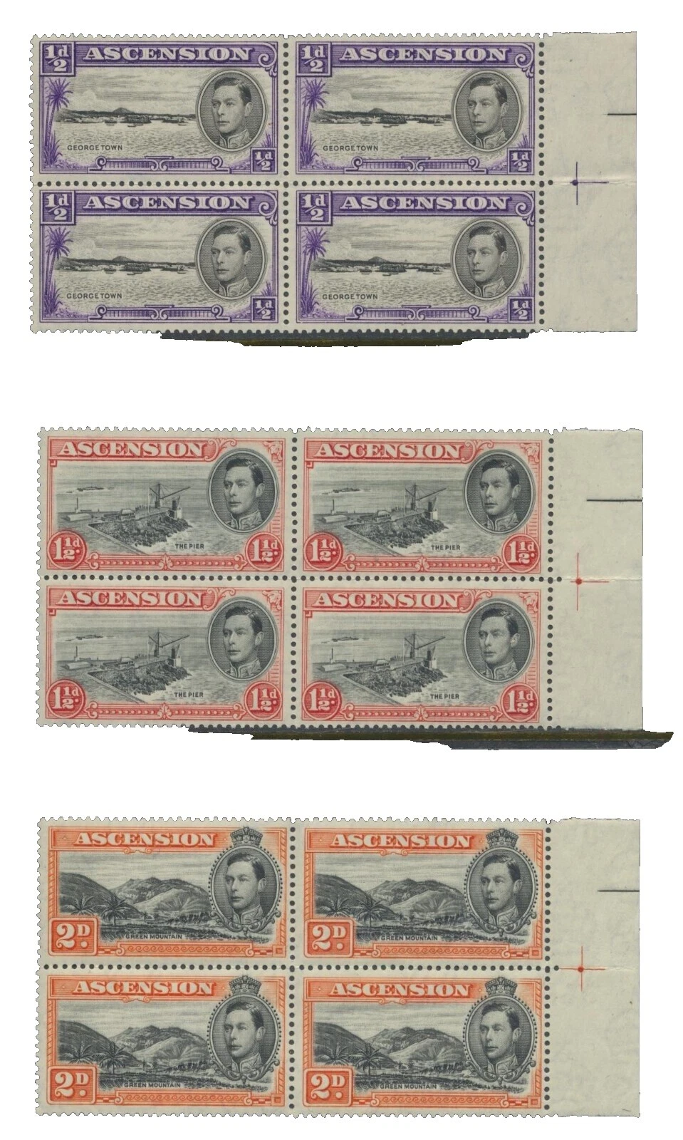 George VI (1936-1952) British Colonies & Territories Registration Stamps