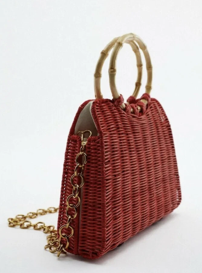 Red wicker bag new arrivals