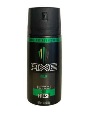 Axe Kilo Deodorant Body Spray for Men 48 hour Fresh 4 oz New, Discontinued