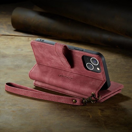 Leather Zip Wallet Case Flip Cover For iPhone 16 15 14 13 12 11 Pro Max 8 7 Plus - Picture 14 of 65