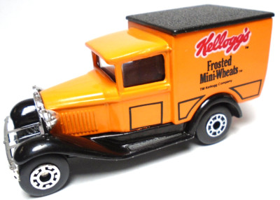 1979 MATCHBOX MODEL A FORD KELLOGG'S FROSTED MINI-WHEATS ORANGE 3'' DIECAST TRUCK