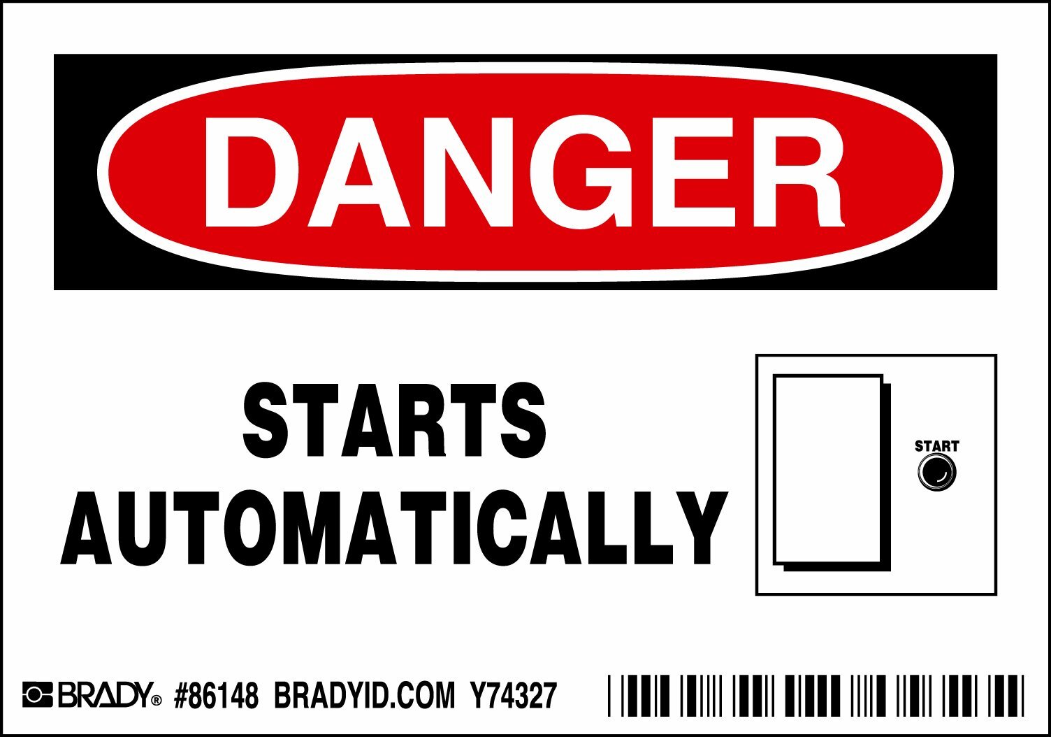 Brady 86148, Equipment/Oem Labels, 3 1/2