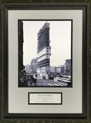 New York City The Times Building Custom Framed Print