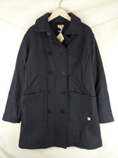 Armor Lux Wool Double Breasted Coat - Navy - Size Small Rrp £349