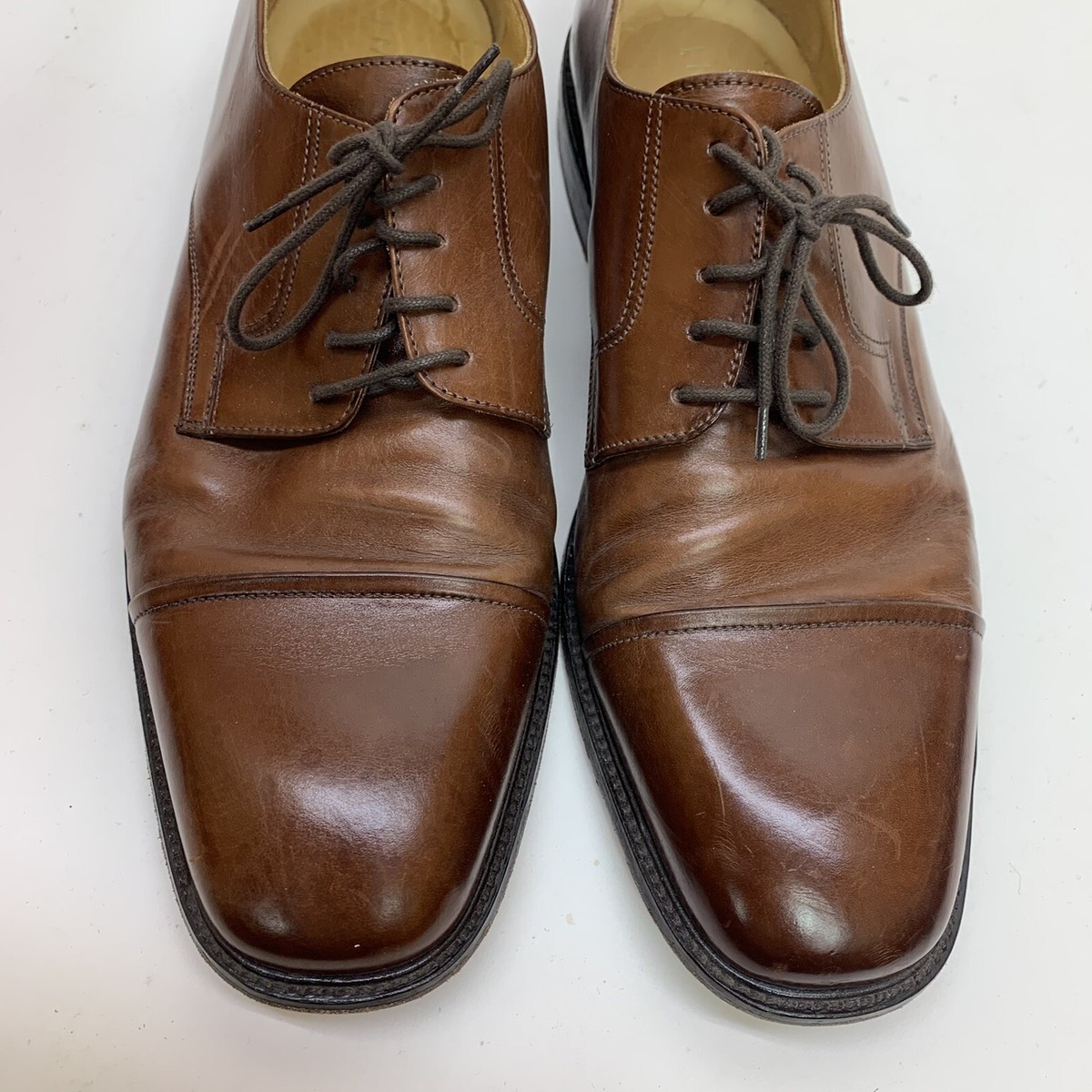 J Murphy Johnston Mens 11 M Brown Leather Cap Toe Derby  display picture 2