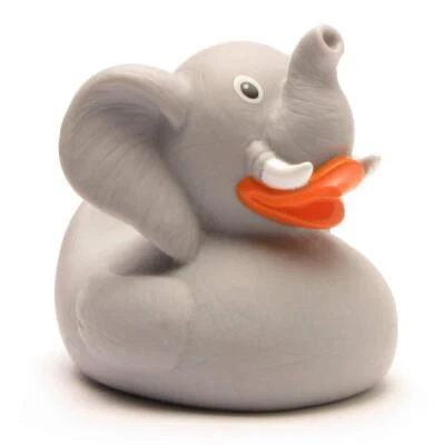 DUCKSHOP Badeente Elefant Quietscheentchen Gummiente Quietscheente Plastikente Entchen