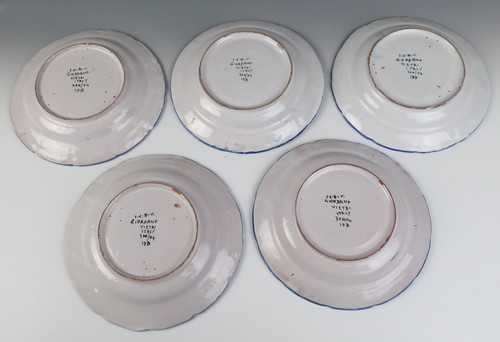 5 Vintage Vietri Italy Giordano Plates Italian Art Pottery Mid-Century Modern - Picture 8 of 15
