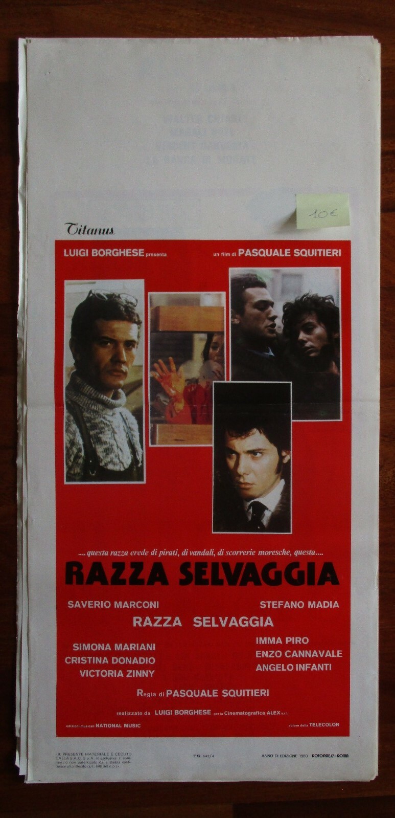 Locandina originale film Razza selvaggia (1980) - Regia di Pasquale Squitieri