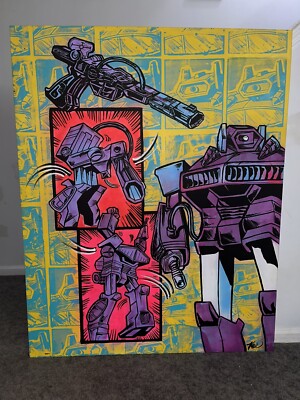 Original 1 Of 1! 48x60 Transformers SHOCKWAVE Canvas!!! Large Wall Art!!!