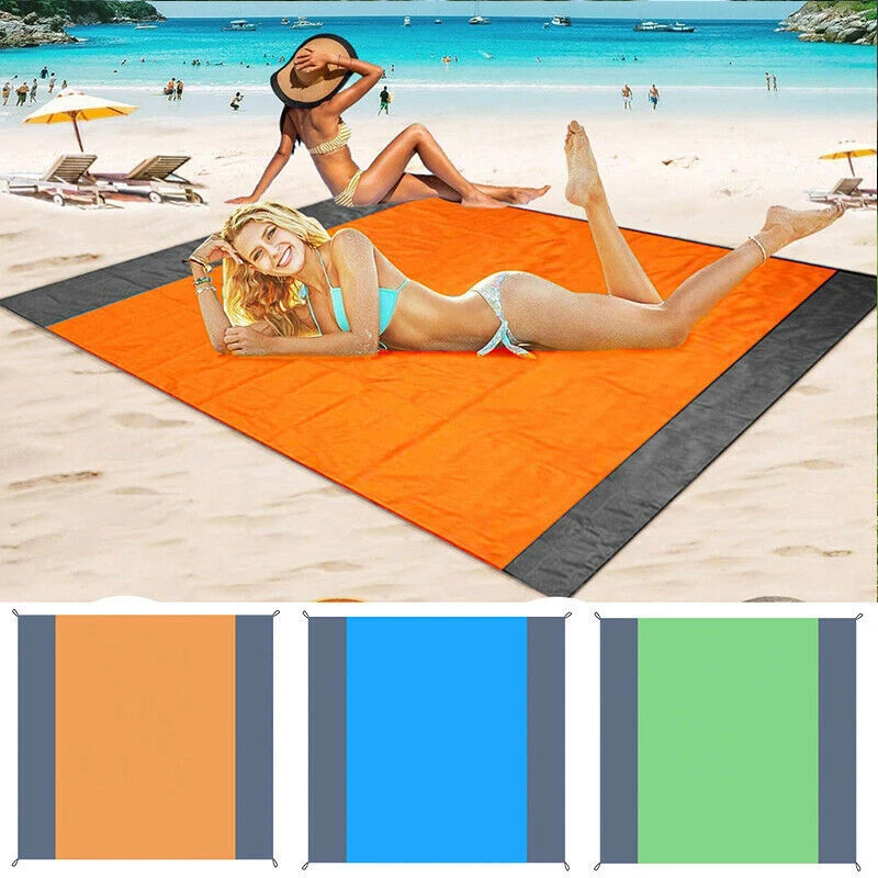 Strandmatte Sandfrei Stranddecke Picknick Decke Campingdecke Strand Tuch 200x210 - Bild 4 von 4