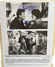 Michael J Fox James Woods 8x10 Photo Autograph * The Hard Way * Tough *