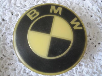 BMW Hub Cap Emblem Center Cap 2 5/8 inches Used Black and White #3